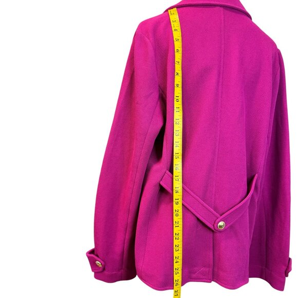 Joan Rivers Vintage Red Carpet Fuchsia Pink Gold Button Jacket – Size L NWOT - Picture 10 of 10